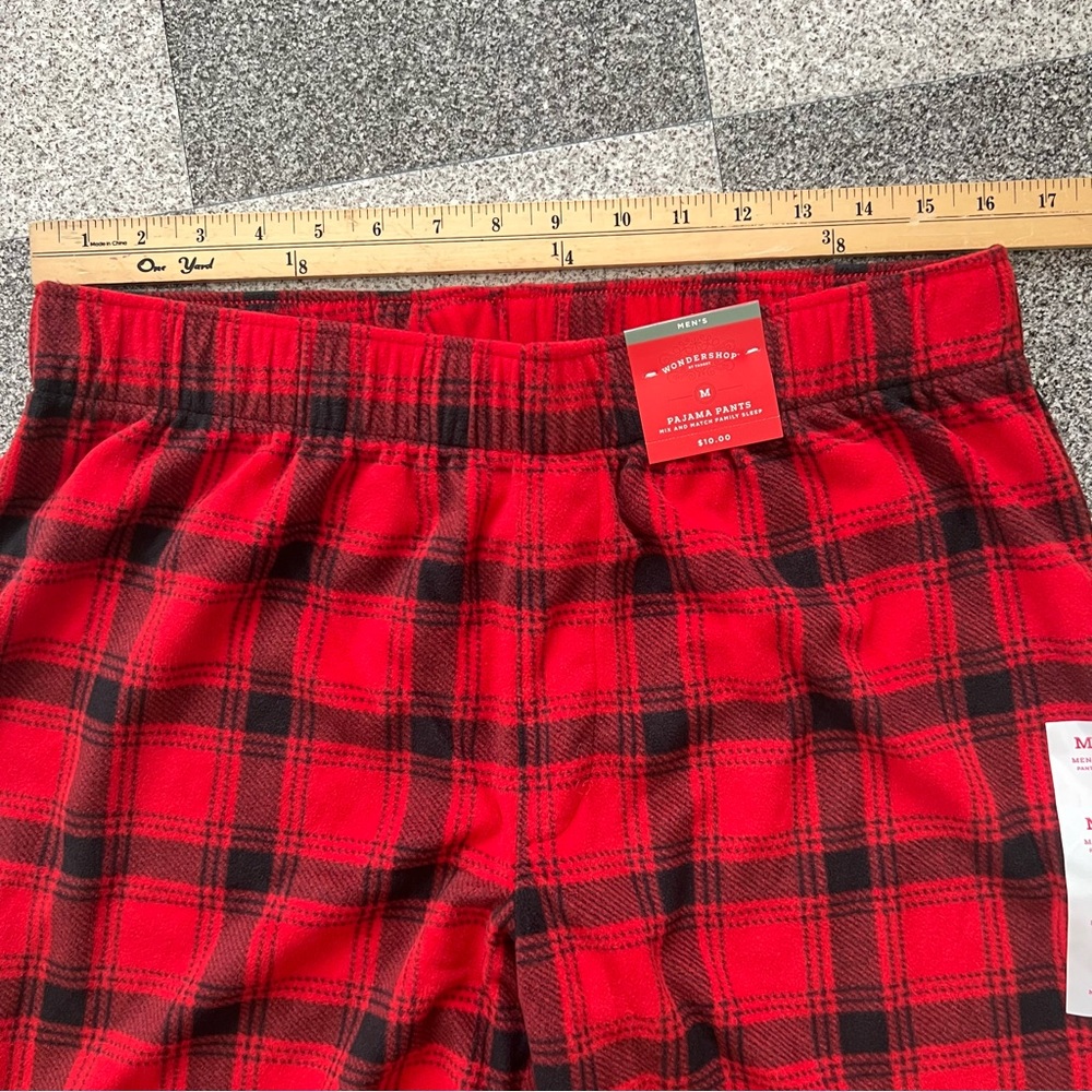 ❤️3/$15 Wondershop Men's Red and Black Plaid Pajama Pants- M - Picture 4 of 6
